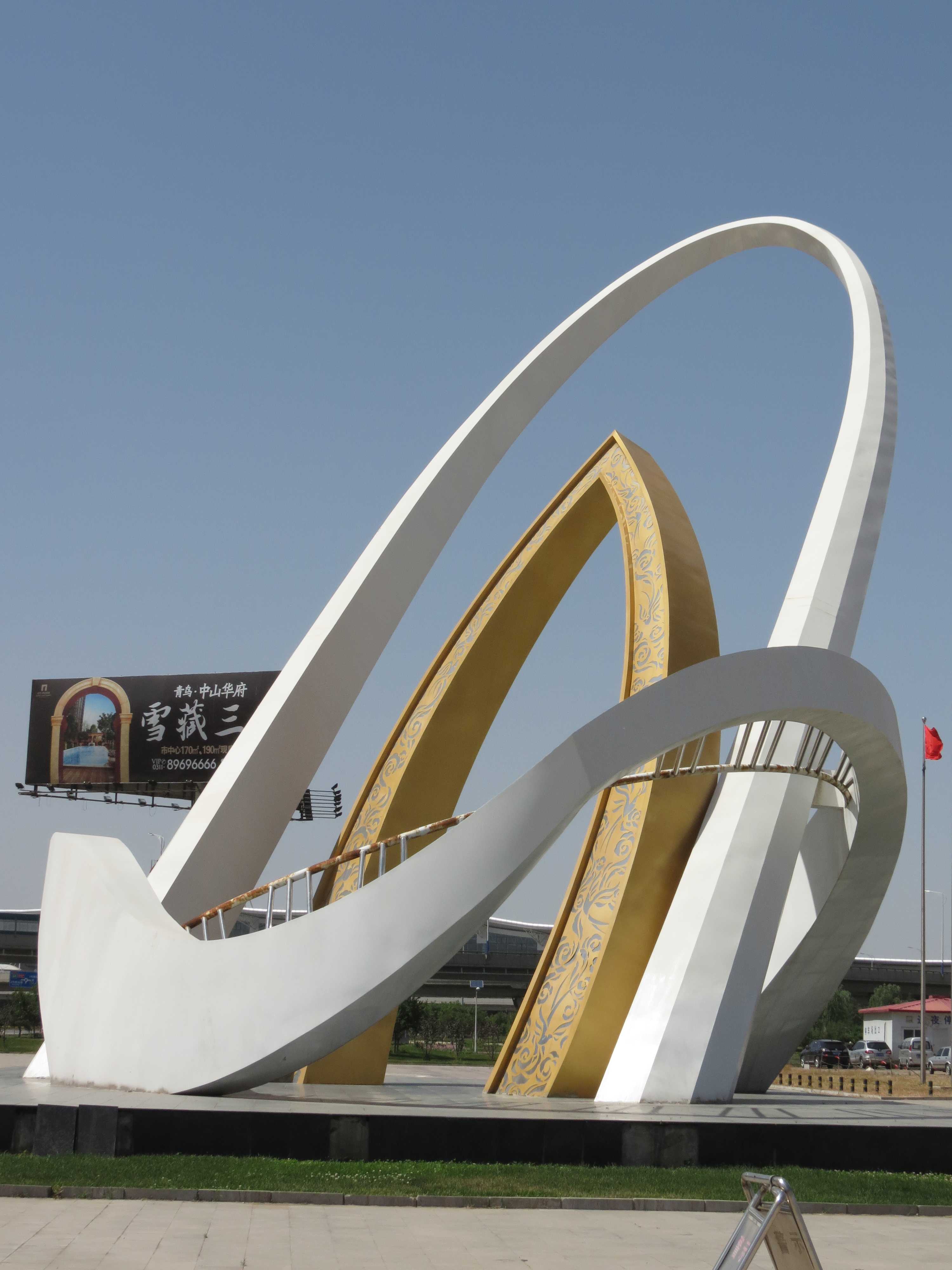 機(jī)場(chǎng)大型雕塑，不銹鋼機(jī)場(chǎng)雕塑，不銹鋼廣場(chǎng)景觀